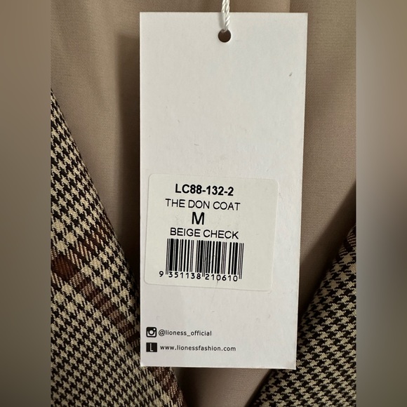 {Lioness} slouchy & slightly oversized Plaid Blazer NWT - Sz M - Picture 8 of 16